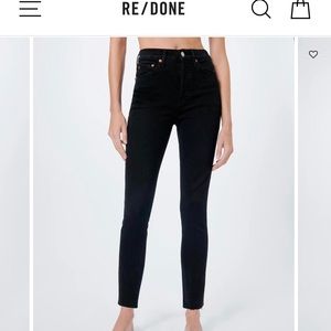 Re/Done Black High Rise Jeans